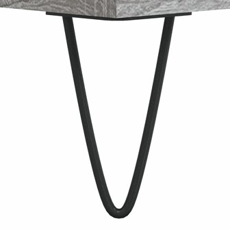 Platenkast 84,5x38x89 cm bewerkt hout grijs sonoma eikenkleurig 8