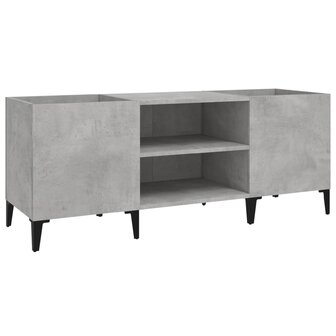 Platenkast 121x38x48 cm bewerkt hout betongrijs 2