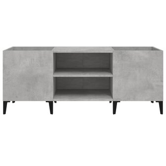 Platenkast 121x38x48 cm bewerkt hout betongrijs 5