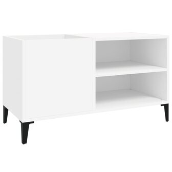 Platenkast 84,5x38x48 cm bewerkt hout wit 2