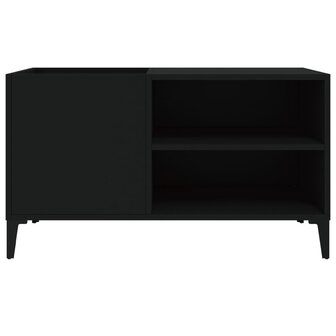 Platenkast 84,5x38x48 cm bewerkt hout zwart 5
