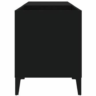 Platenkast 84,5x38x48 cm bewerkt hout zwart 6