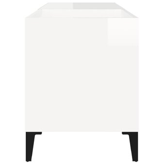 Platenkast 84,5x38x48 cm bewerkt hout hoogglans wit 6