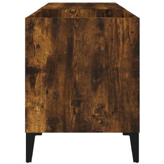 Platenkast 84,5x38x48 cm bewerkt hout gerookt eikenkleurig 6