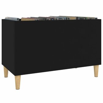 Platenkast 74,5x38x48 cm bewerkt hout zwart 4