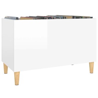 Platenkast 74,5x38x48 cm bewerkt hout hoogglans wit 4
