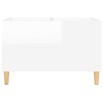 Platenkast 74,5x38x48 cm bewerkt hout hoogglans wit 5