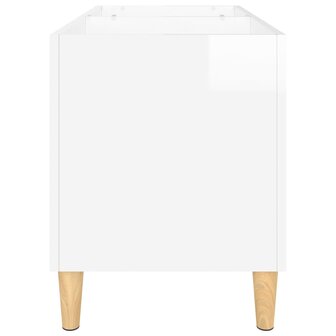 Platenkast 74,5x38x48 cm bewerkt hout hoogglans wit 6