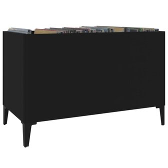 Platenkast 74,5x38x48 cm bewerkt hout zwart 4