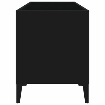Platenkast 74,5x38x48 cm bewerkt hout zwart 6