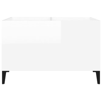 Platenkast 74,5x38x48 cm bewerkt hout hoogglans wit 5