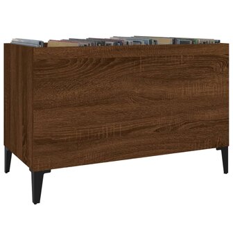 Platenkast 74,5x38x48 cm bewerkt hout bruin eikenkleur 4
