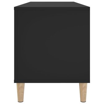 Platenkast 100x38x48 cm bewerkt hout zwart 6