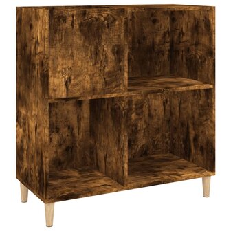 Platenkast 84,5x38x89 cm bewerkt hout gerookt eikenkleurig 2