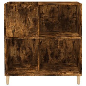 Platenkast 84,5x38x89 cm bewerkt hout gerookt eikenkleurig 5