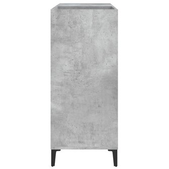 Platenkast 84,5x38x89 cm bewerkt hout betongrijs 6