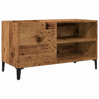 Platenkast 84,5x38x48 cm bewerkt hout oud houtkleurig 2