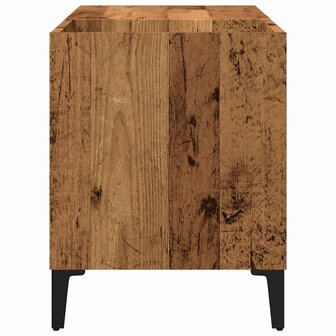 Platenkast 84,5x38x48 cm bewerkt hout oud houtkleurig 5