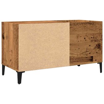 Platenkast 84,5x38x48 cm bewerkt hout oud houtkleurig 6