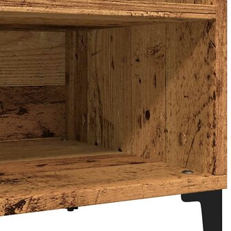 Platenkast 84,5x38x48 cm bewerkt hout oud houtkleurig 8