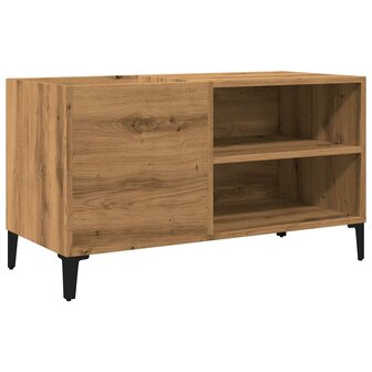Platenkast 84,5x38x48 cm bewerkt hout artisanaal eikenkleur 2