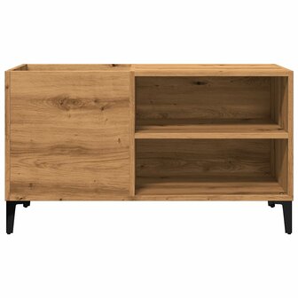 Platenkast 84,5x38x48 cm bewerkt hout artisanaal eikenkleur 4