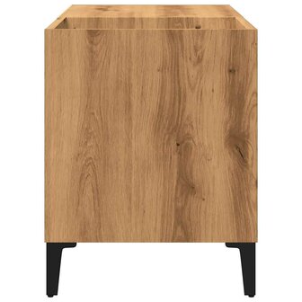 Platenkast 84,5x38x48 cm bewerkt hout artisanaal eikenkleur 5