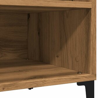 Platenkast 84,5x38x48 cm bewerkt hout artisanaal eikenkleur 8