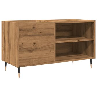 Platenkast 84,5x38x48 cm bewerkt hout artisanaal eikenkleur 2