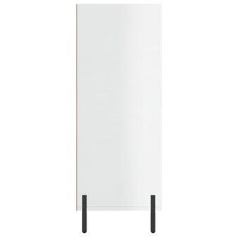 Schappenkast 69,5x32,5x90 cm bewerkt hout hoogglans wit 5