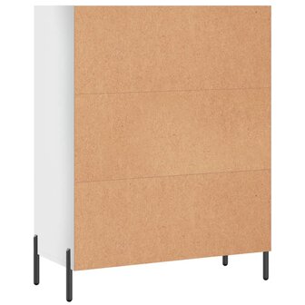 Schappenkast 69,5x32,5x90 cm bewerkt hout hoogglans wit 6