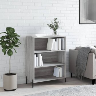 Schappenkast 69,5x32,5x90 cm bewerkt hout grijs sonoma eiken 1