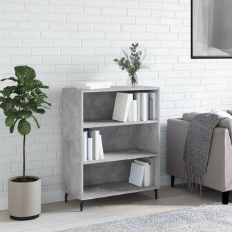 Schappenkast 69,5x32,5x90 cm bewerkt hout betongrijs 1