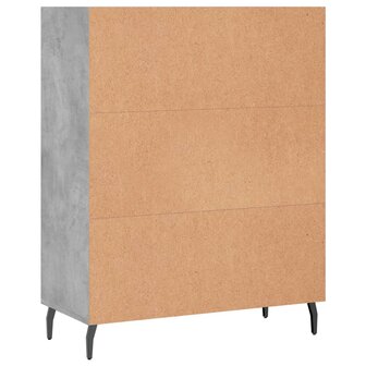Schappenkast 69,5x32,5x90 cm bewerkt hout betongrijs 6