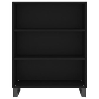 Schappenkast 69,5x32,5x90 cm bewerkt hout zwart 4