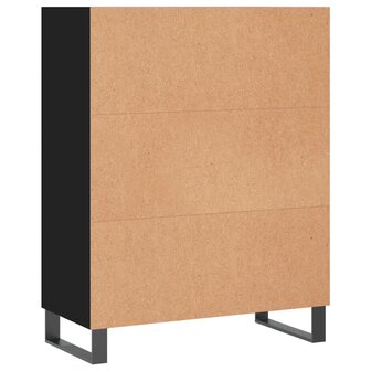 Schappenkast 69,5x32,5x90 cm bewerkt hout zwart 6