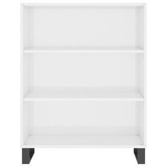 Schappenkast 69,5x32,5x90 cm bewerkt hout hoogglans wit 4