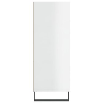 Schappenkast 69,5x32,5x90 cm bewerkt hout hoogglans wit 5