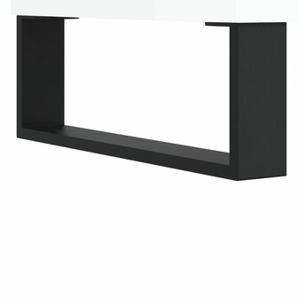 Schappenkast 69,5x32,5x90 cm bewerkt hout hoogglans wit 7