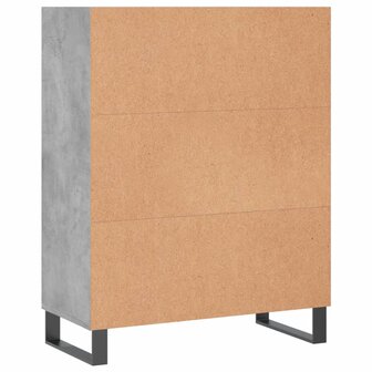 Schappenkast 69,5x32,5x90 cm bewerkt hout betongrijs 6