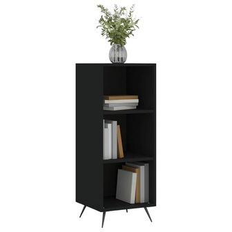 Schappenkast 34,5x32,5x90 cm bewerkt hout zwart 3