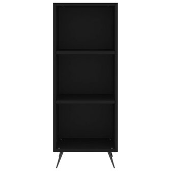 Schappenkast 34,5x32,5x90 cm bewerkt hout zwart 4