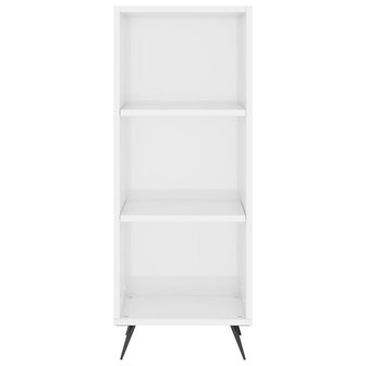 Schappenkast 34,5x32,5x90 cm bewerkt hout hoogglans wit 4