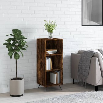 Schappenkast 34,5x32,5x90 cm bewerkt hout gerookt eikenkleurig 1