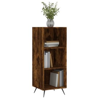 Schappenkast 34,5x32,5x90 cm bewerkt hout gerookt eikenkleurig 3