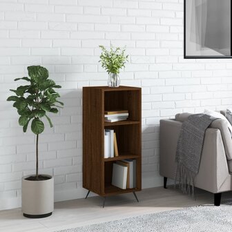 Schappenkast 34,5x32,5x90 cm bewerkt hout bruin eikenkleur 1
