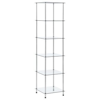 Kastje 6-laags 40x40x160 cm gehard glas transparant 1