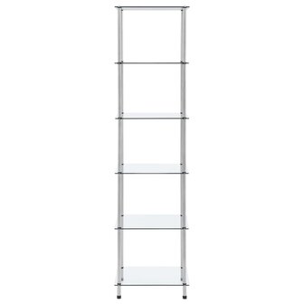 Kastje 6-laags 40x40x160 cm gehard glas transparant 2