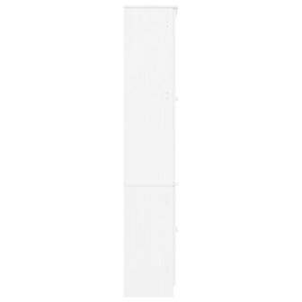 Vitrinekast ALTA 77x35x186,5 cm massief grenenhout wit 5