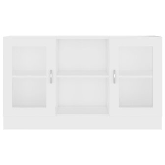 Vitrinekast 120x30,5x70 cm bewerkt hout wit 6
